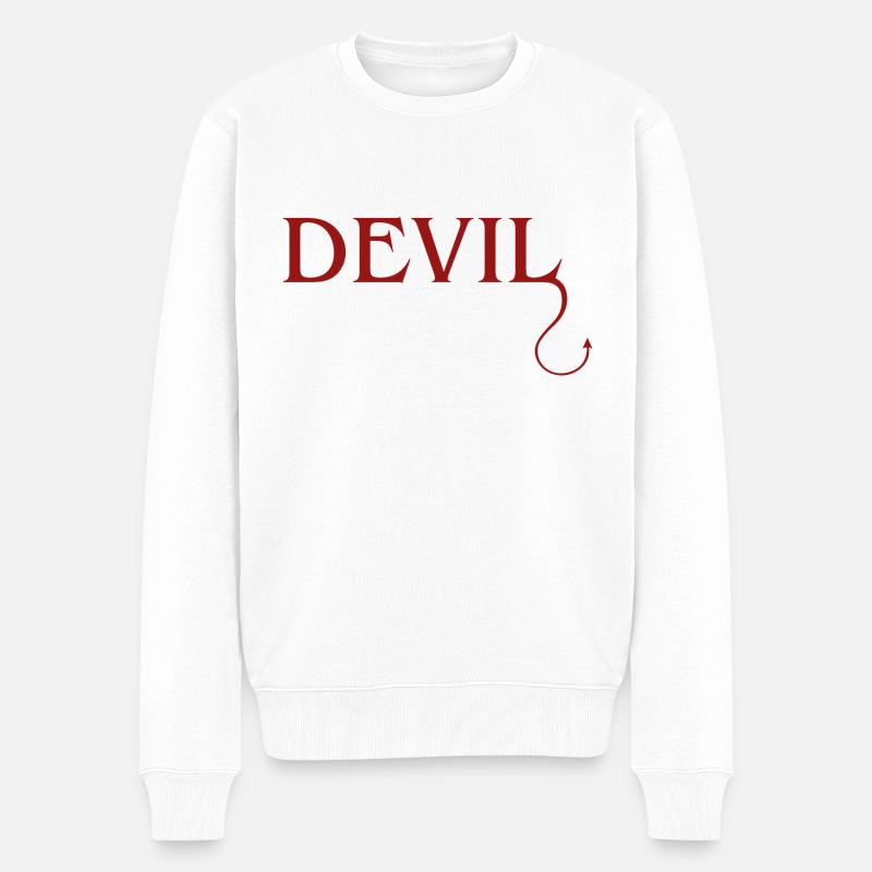 Diable - Pull Premium bio Homme - blanc