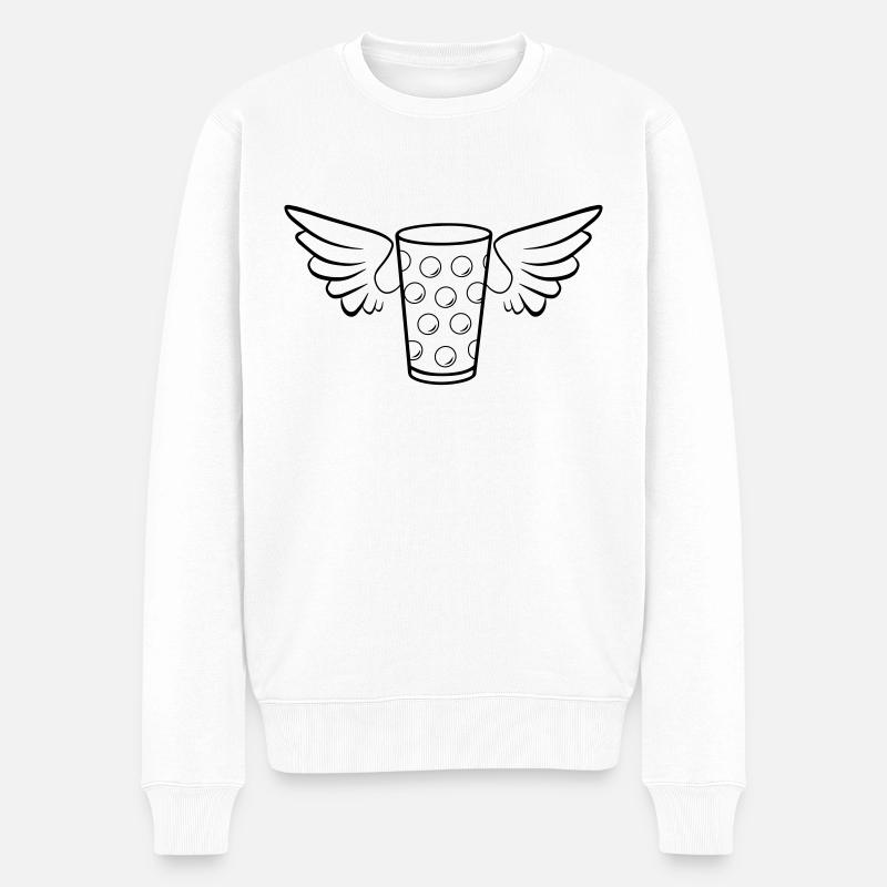 Spritzer wings noir - Pull Premium bio Homme - blanc