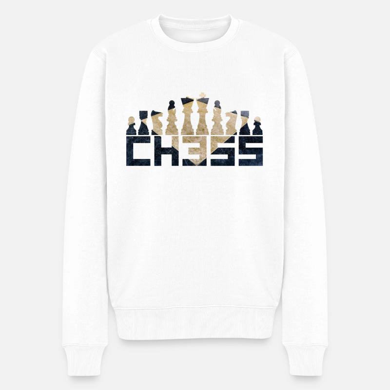 Échecs - Pull Premium bio Homme - blanc