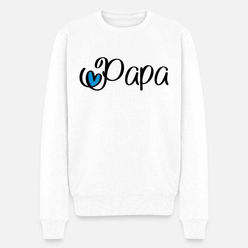 Papa - Pull Premium bio Homme - blanc