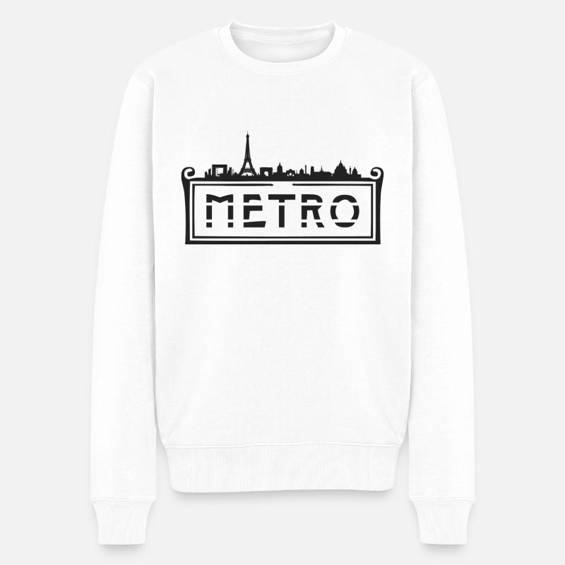METRO - Männer Premium Bio Pullover - Weiß