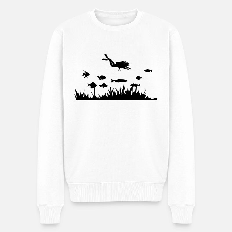 Diving Dive plonger - Pull Premium bio Homme - blanc