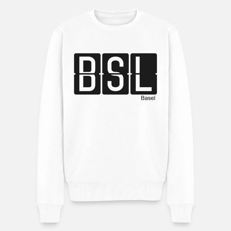 Basel - Männer Premium Bio Pullover - Weiß