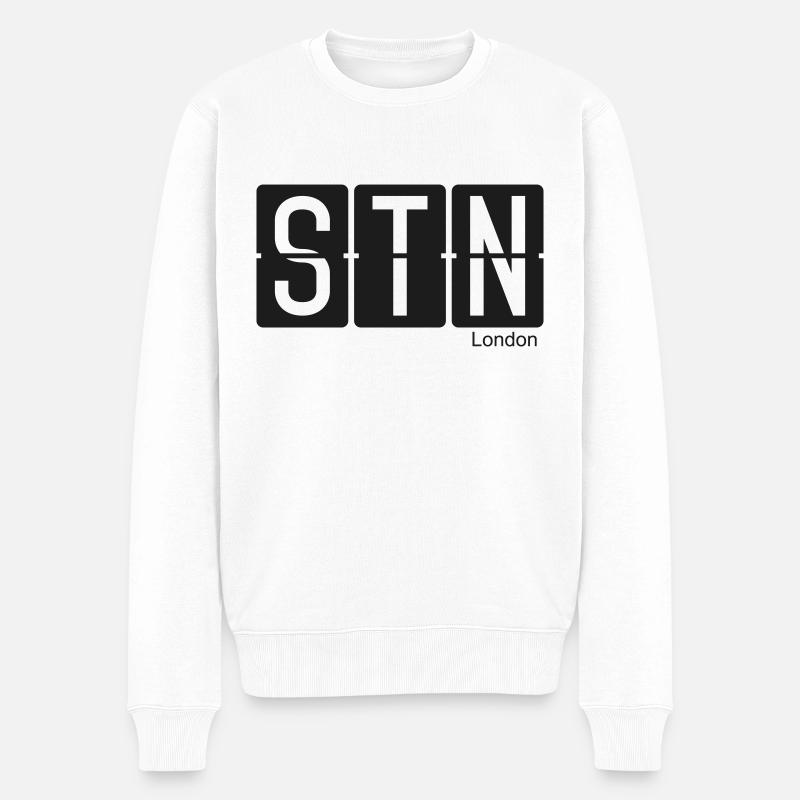 Londres Stansted - Pull Premium bio Homme - blanc