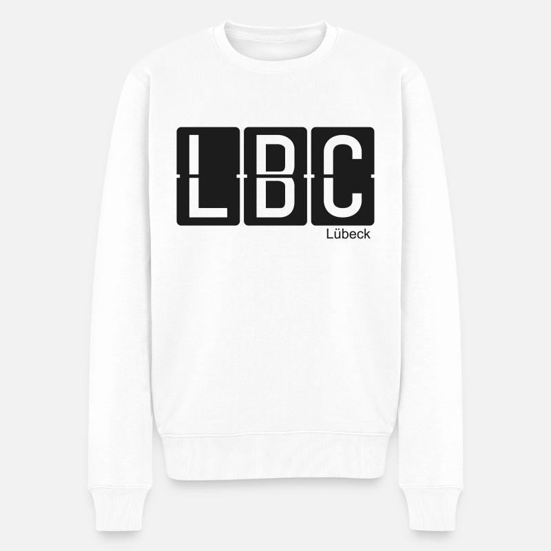 Lübeck - Männer Premium Bio Pullover - Weiß