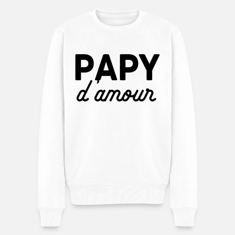 Papy - Pull Premium bio Homme - blanc