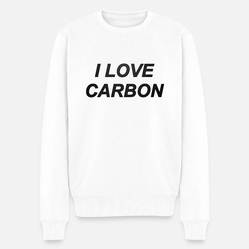 J’aime Carbon Dark - Pull Premium bio Homme - blanc