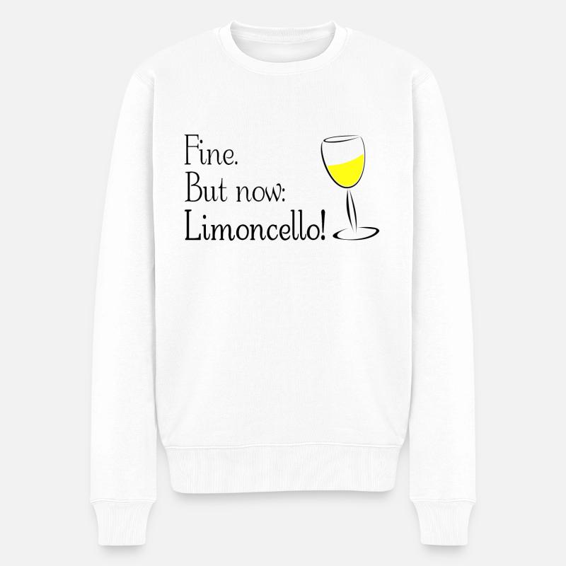 Bien. Mais maintenant: Limoncello! Limoncino! - Pull Premium bio Homme - blanc