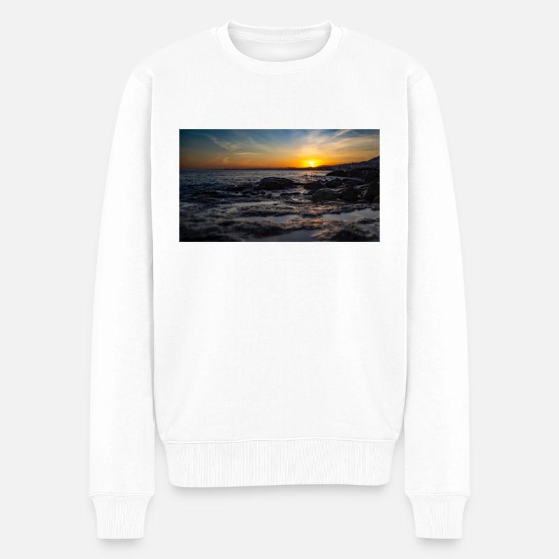 coucher de soleil - Pull Premium bio Homme - blanc
