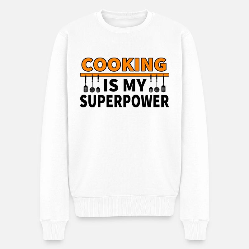 Cuire - Pull Premium bio Homme - blanc