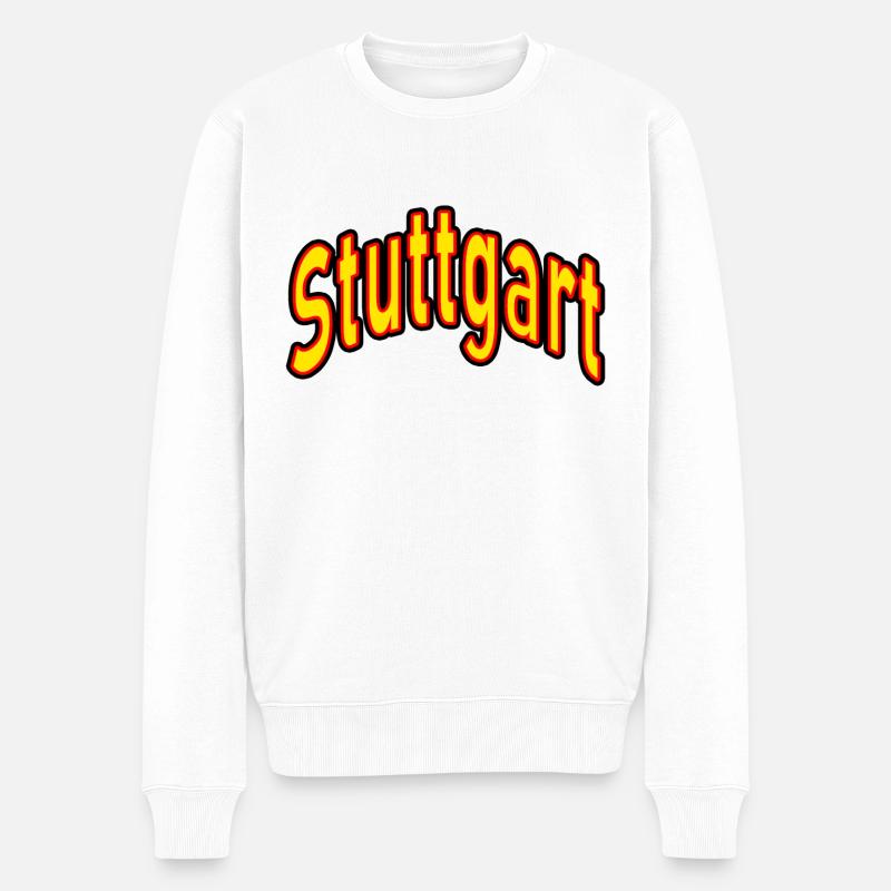stuttgart - Männer Premium Bio Pullover - Weiß