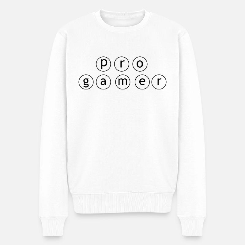 Game Gaming PC - Männer Premium Bio Pullover - Weiß
