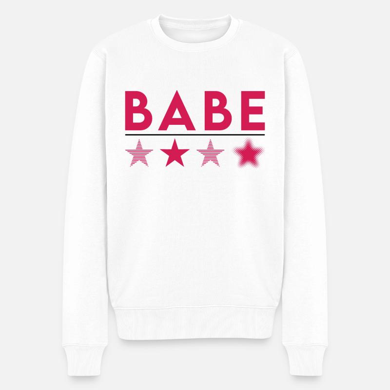 Baby - Männer Premium Bio Pullover - Weiß