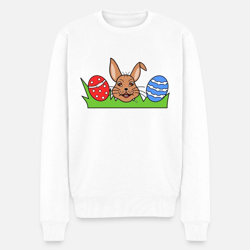 Happy Easter Eggs - Männer Premium Bio Pullover - Weiß