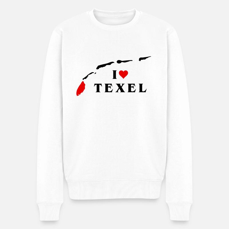 J’aime Texel - Pull Premium bio Homme - blanc