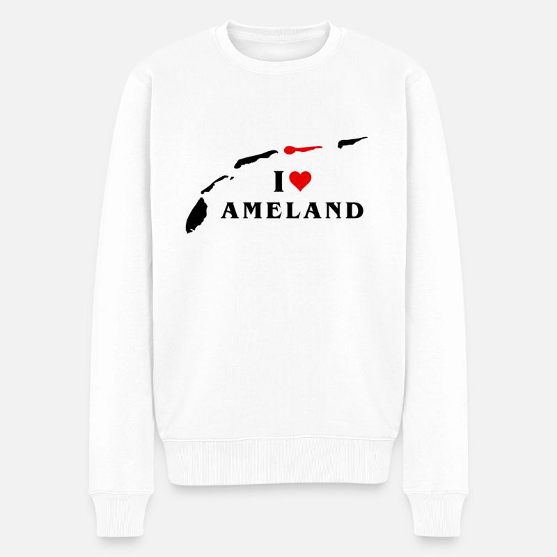 J’aime Ameland - Pull Premium bio Homme - blanc