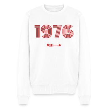 Né en 1976 - Pull Premium bio Homme - blanc - Devant - Thijin (182cm)