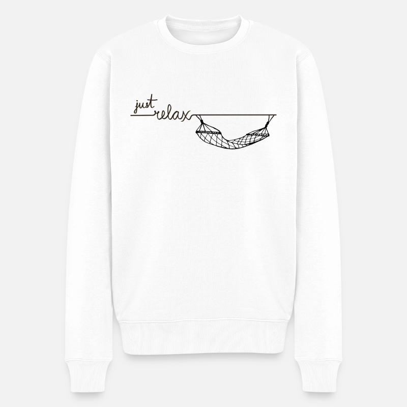 Just Relax Hängematte - Männer Premium Bio Pullover - Weiß