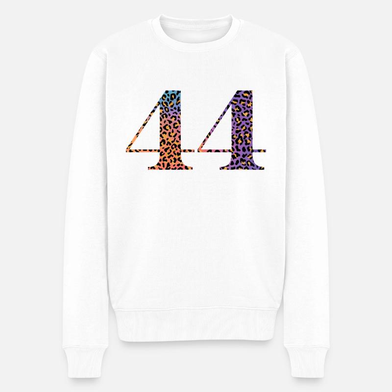 44e anniversaire léopard - Pull Premium bio Homme - blanc