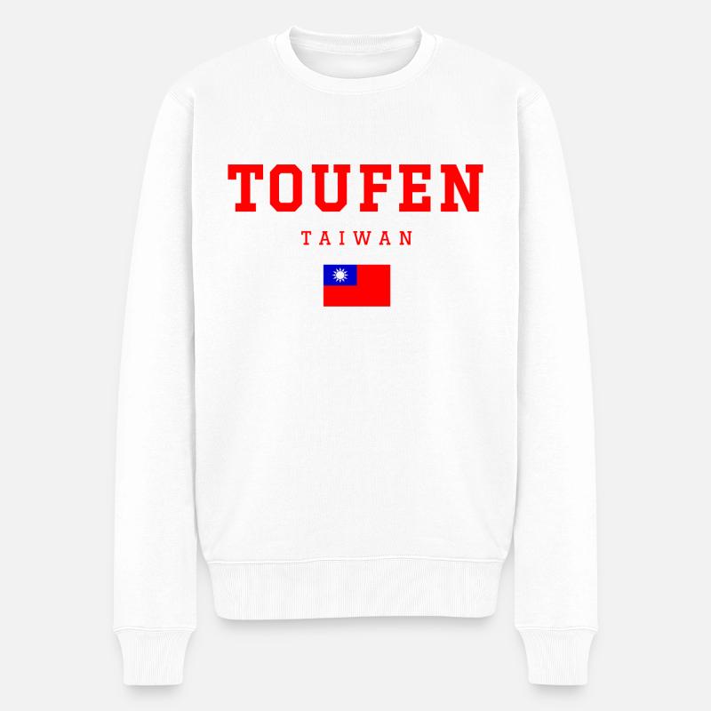 Toufen Taiwan - Männer Premium Bio Pullover - Weiß