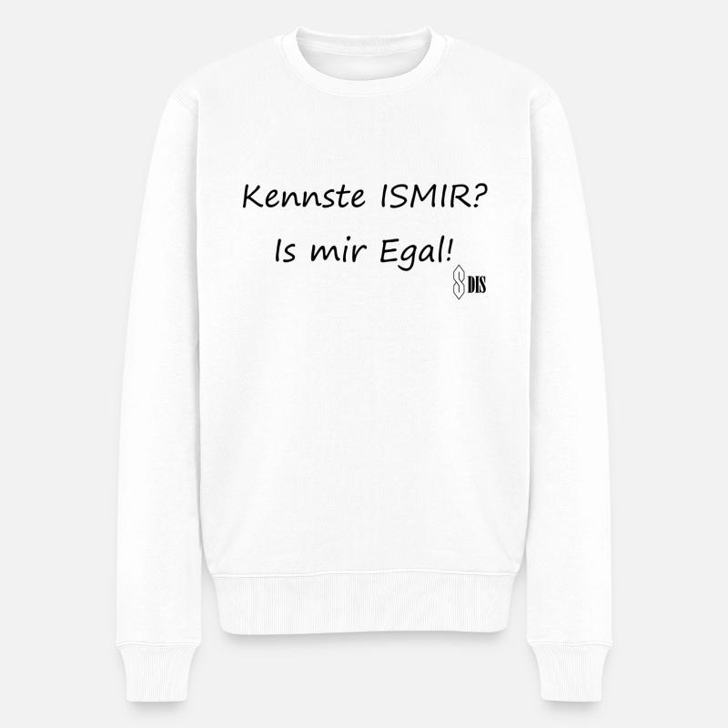 Kennste ISMIR? Is mir Egal!! - Männer Premium Bio Pullover - Weiß