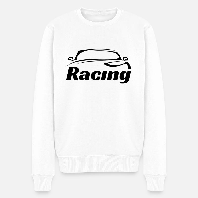 Auto-Resing 🖤 - Männer Premium Bio Pullover - Weiß