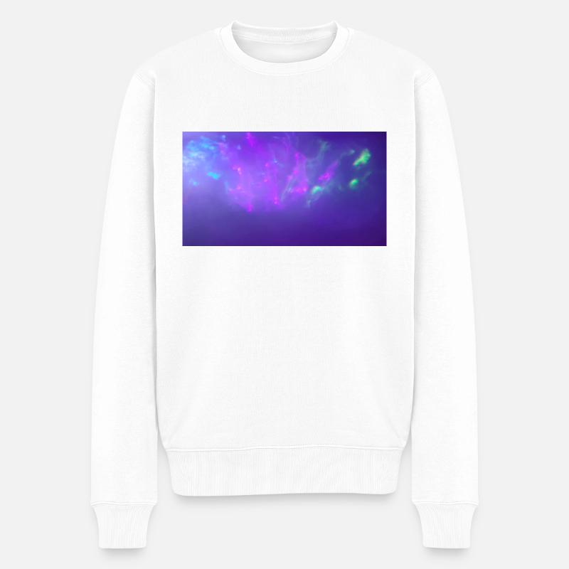 Neon Space - Männer Premium Bio Pullover - Weiß
