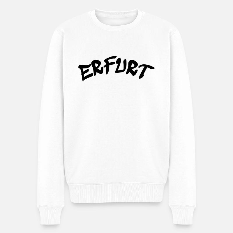 Erfurt - Deutschland - Germany - Thüringen - Männer Premium Bio Pullover - Weiß