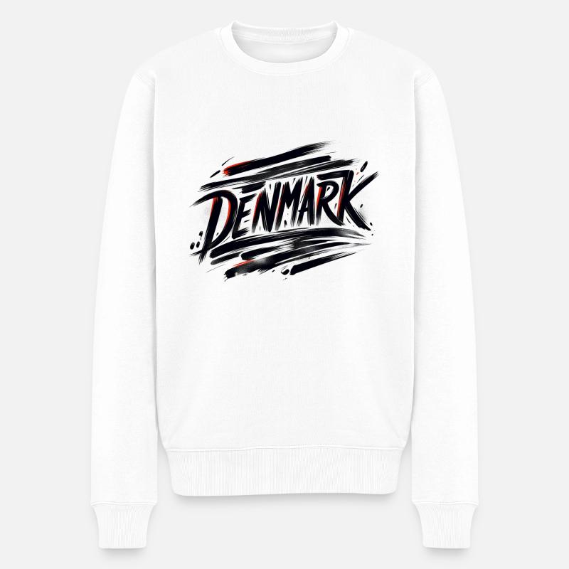 Danemark Lettrage Dänemark - Pull Premium bio Homme - blanc