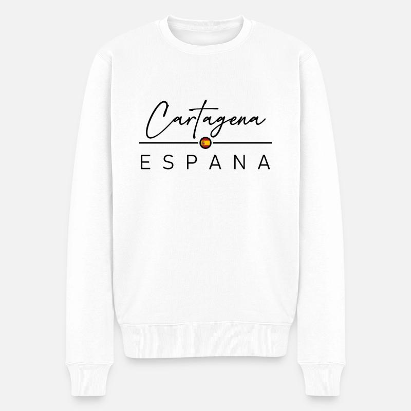 Espagne - Carthagène - Espagne - España - Pull Premium bio Homme - blanc