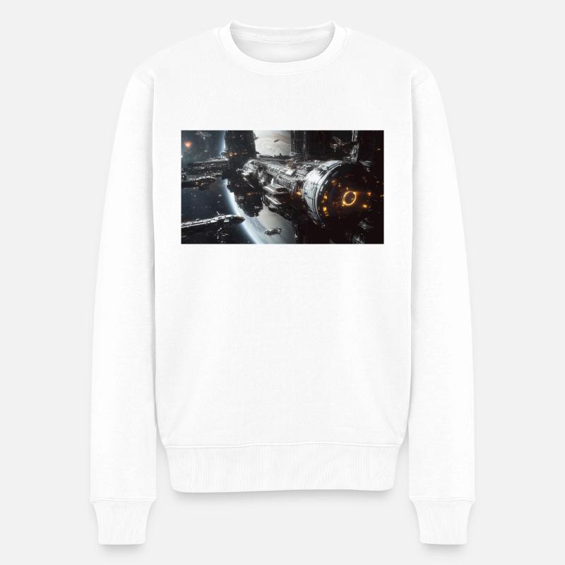 Lost in Space 1 1 - Männer Premium Bio Pullover - Weiß