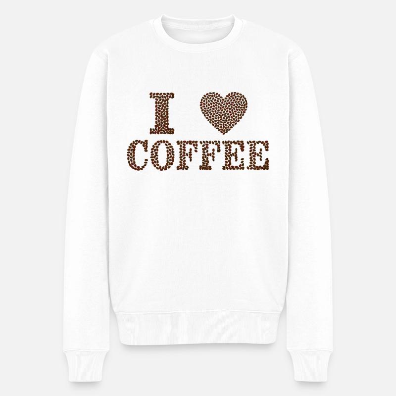 J'aime le café - Pull Premium bio Homme - blanc