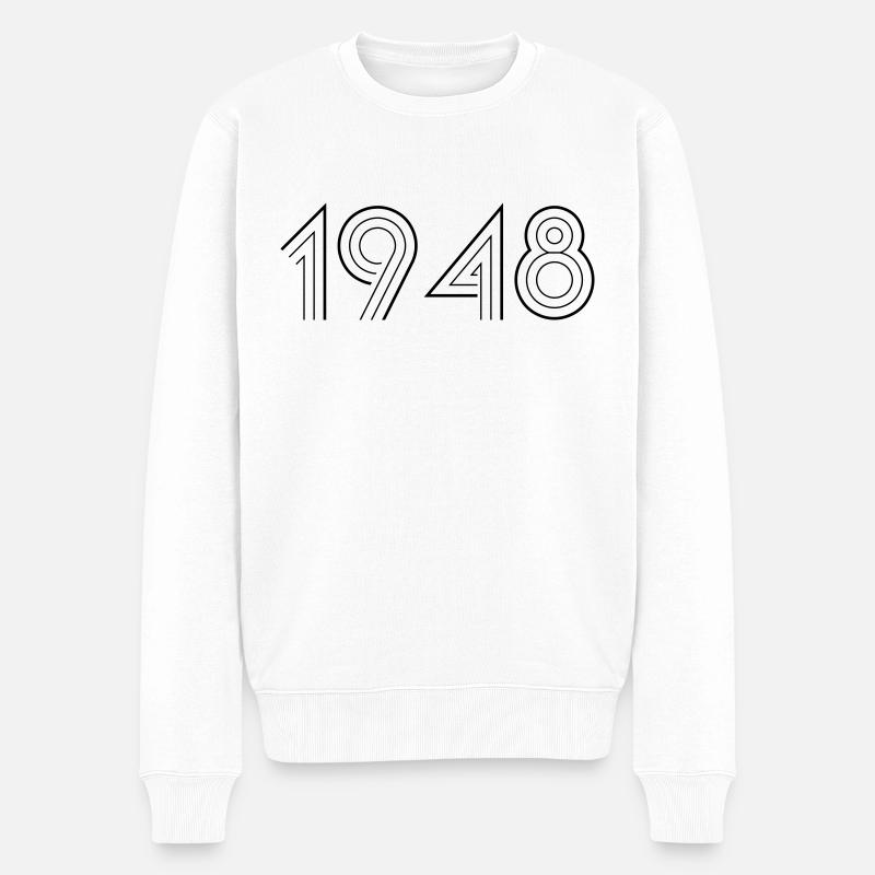 1948 - Männer Premium Bio Pullover - Weiß