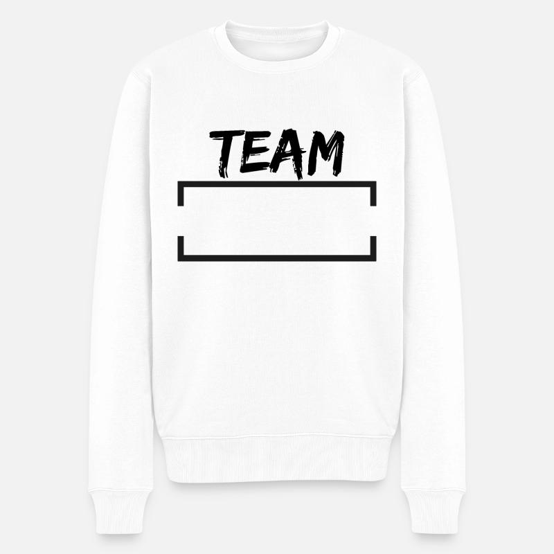 Team Motiv Geschenkidee - Männer Premium Bio Pullover - Weiß