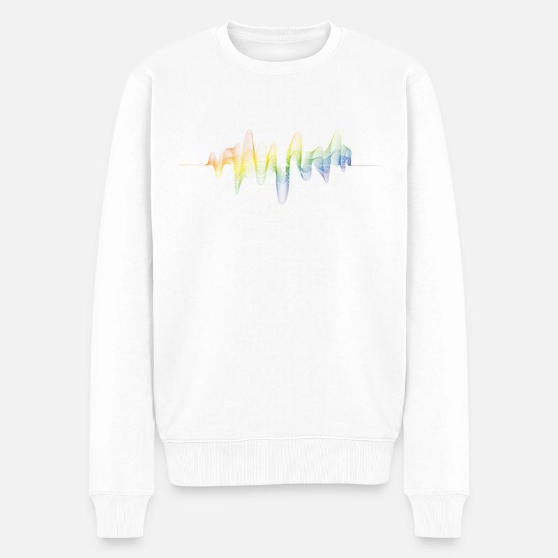 Rainbow power - Männer Premium Bio Pullover - Weiß