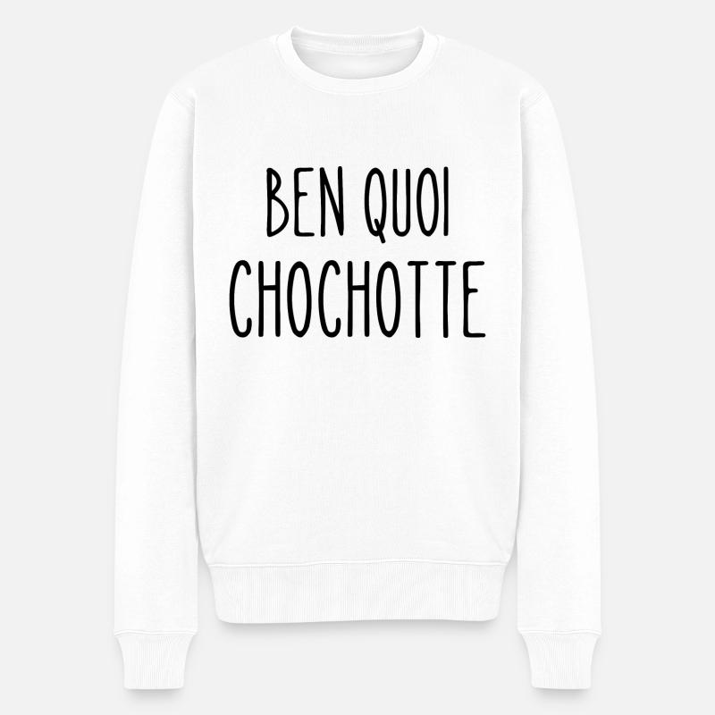 ben quoi chochotte - Pull Premium bio Homme - blanc