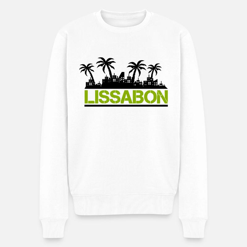 lissabon - Männer Premium Bio Pullover - Weiß