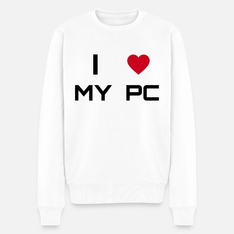 J’adore mon PC - Pull Premium bio Homme - blanc