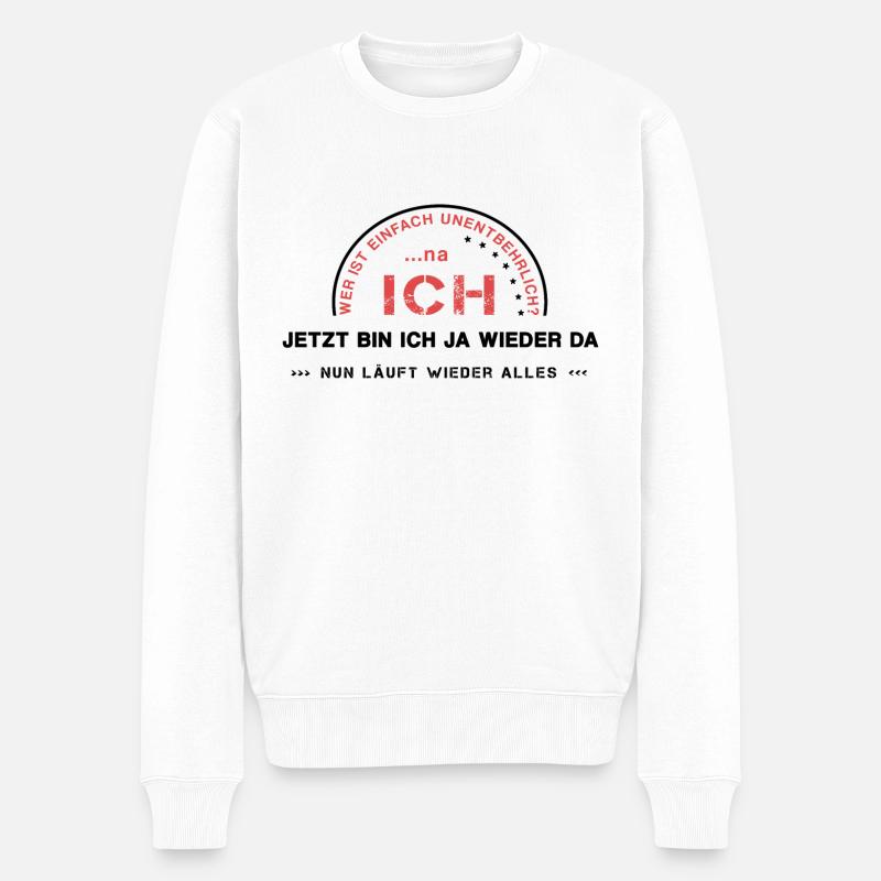 Indispensable ego I - Pull Premium bio Homme - blanc