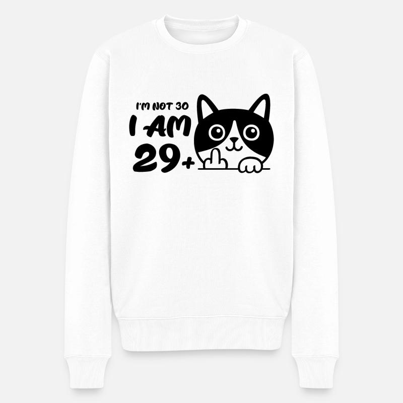 Je n’ai pas 30 ans, j’en ai 29 plus 1 doigt d’honneur - Pull Premium bio Homme - blanc