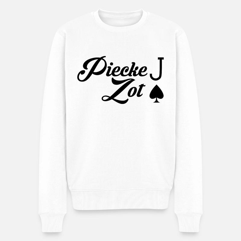 pieckezot - Männer Premium Bio Pullover - Weiß