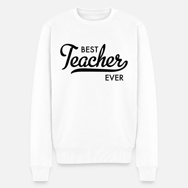meilleur professeur jamais - Pull Premium bio Homme - blanc