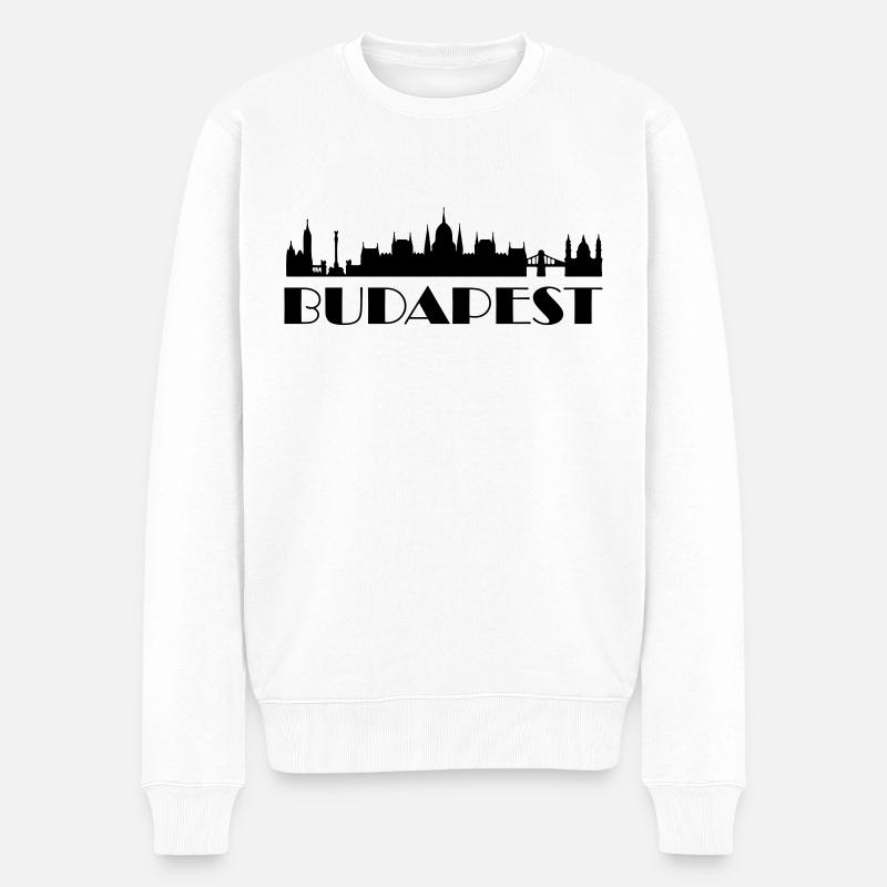Budapest - Männer Premium Bio Pullover - Weiß