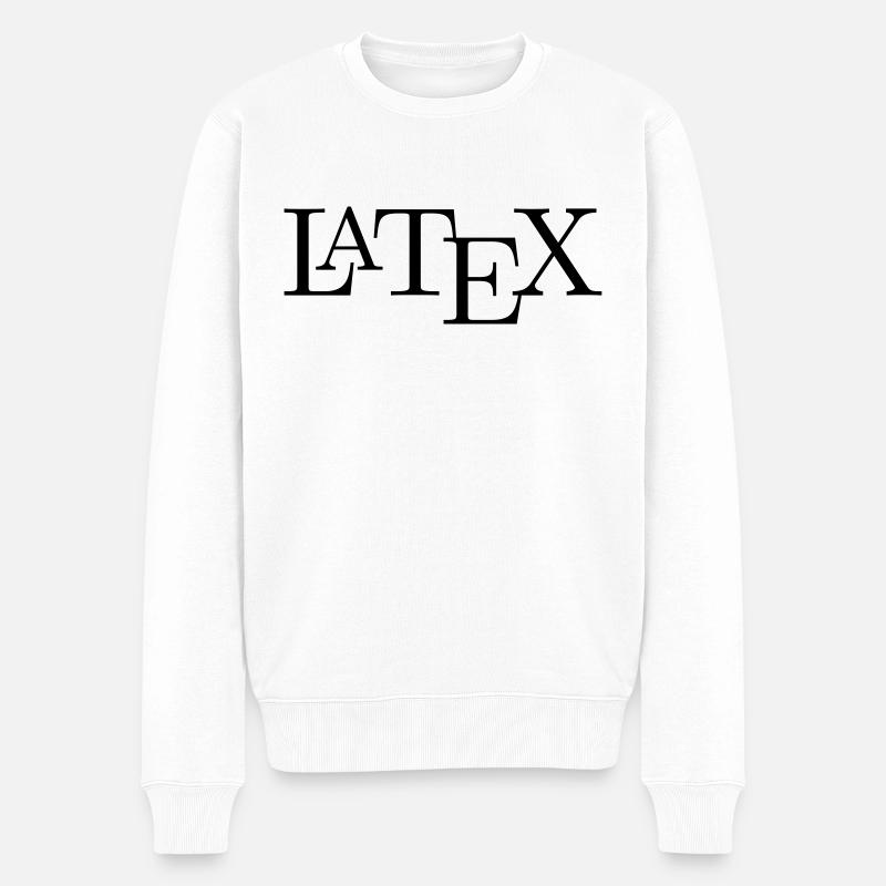 LaTeX - Männer Premium Bio Pullover - Weiß