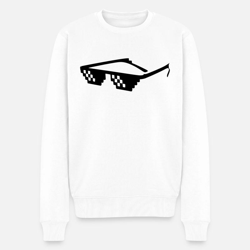 Sunglasses - Männer Premium Bio Pullover - Weiß