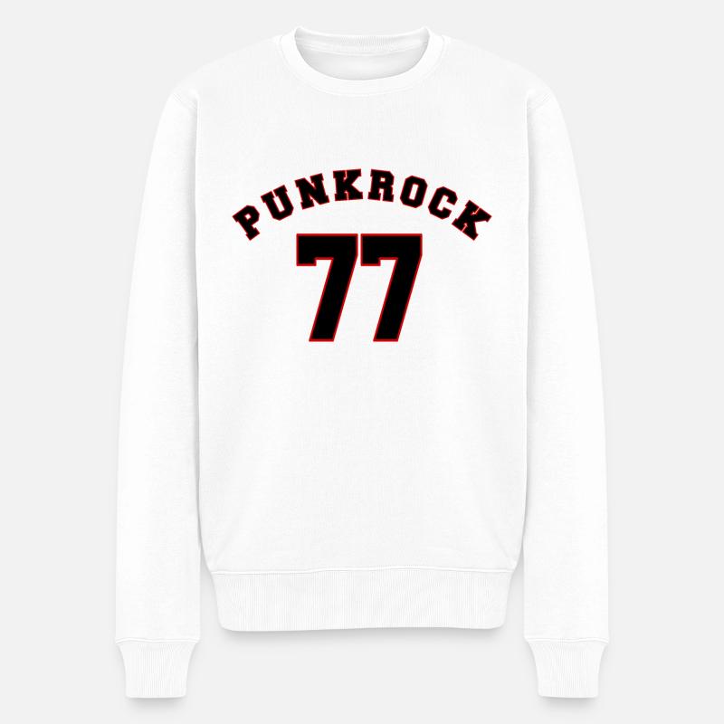 Punk rock 77 - Pull Premium bio Homme - blanc