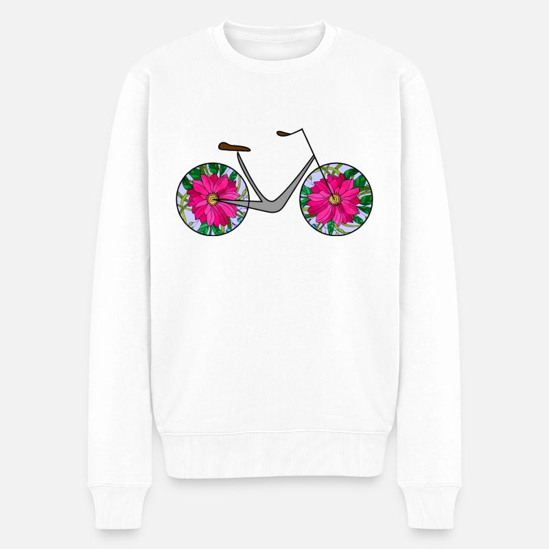 Bicyclette - Pull Premium bio Homme - blanc