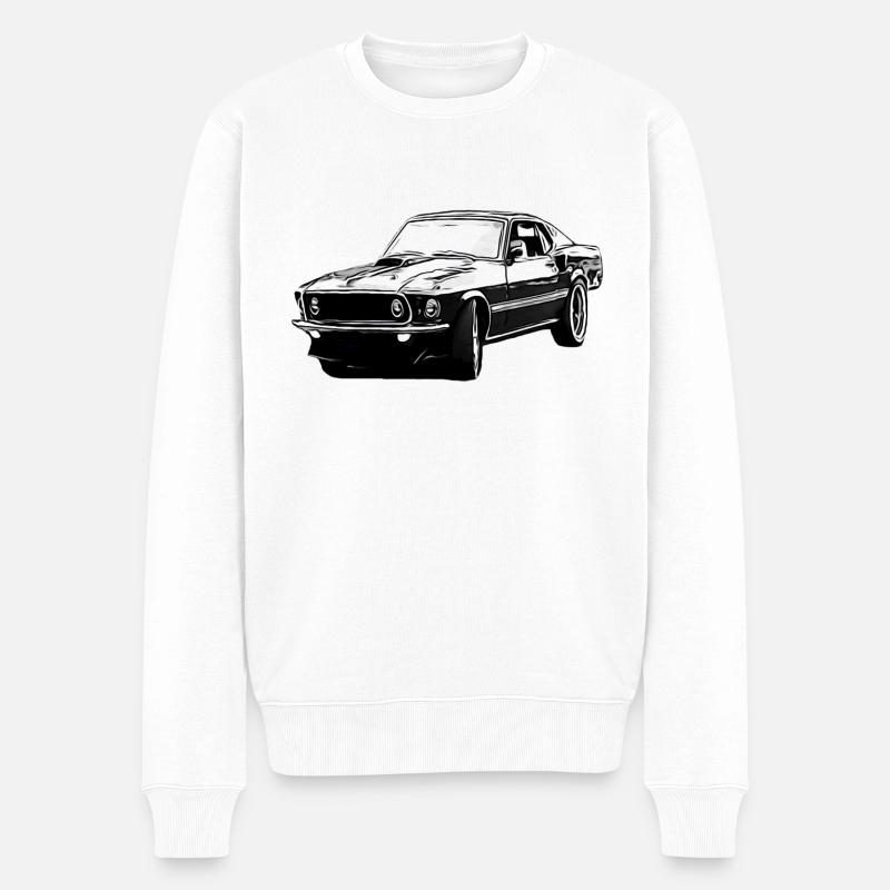 Auto - Männer Premium Bio Pullover - Weiß