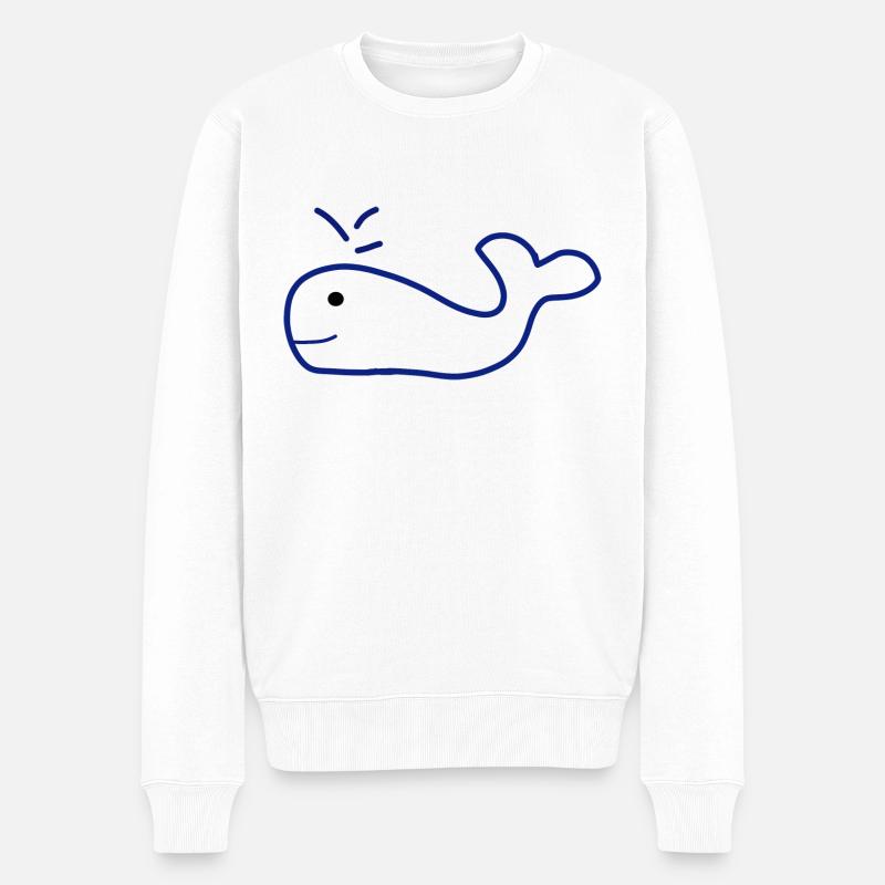 Waal Logo - Männer Premium Bio Pullover - Weiß