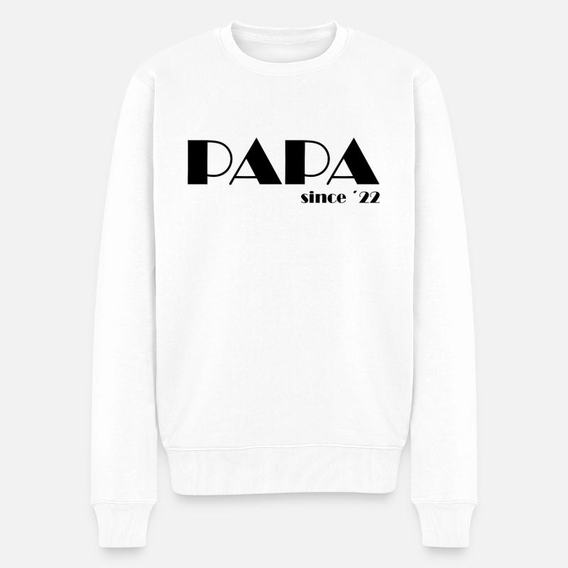 Papa 22 s - Pull Premium bio Homme - blanc